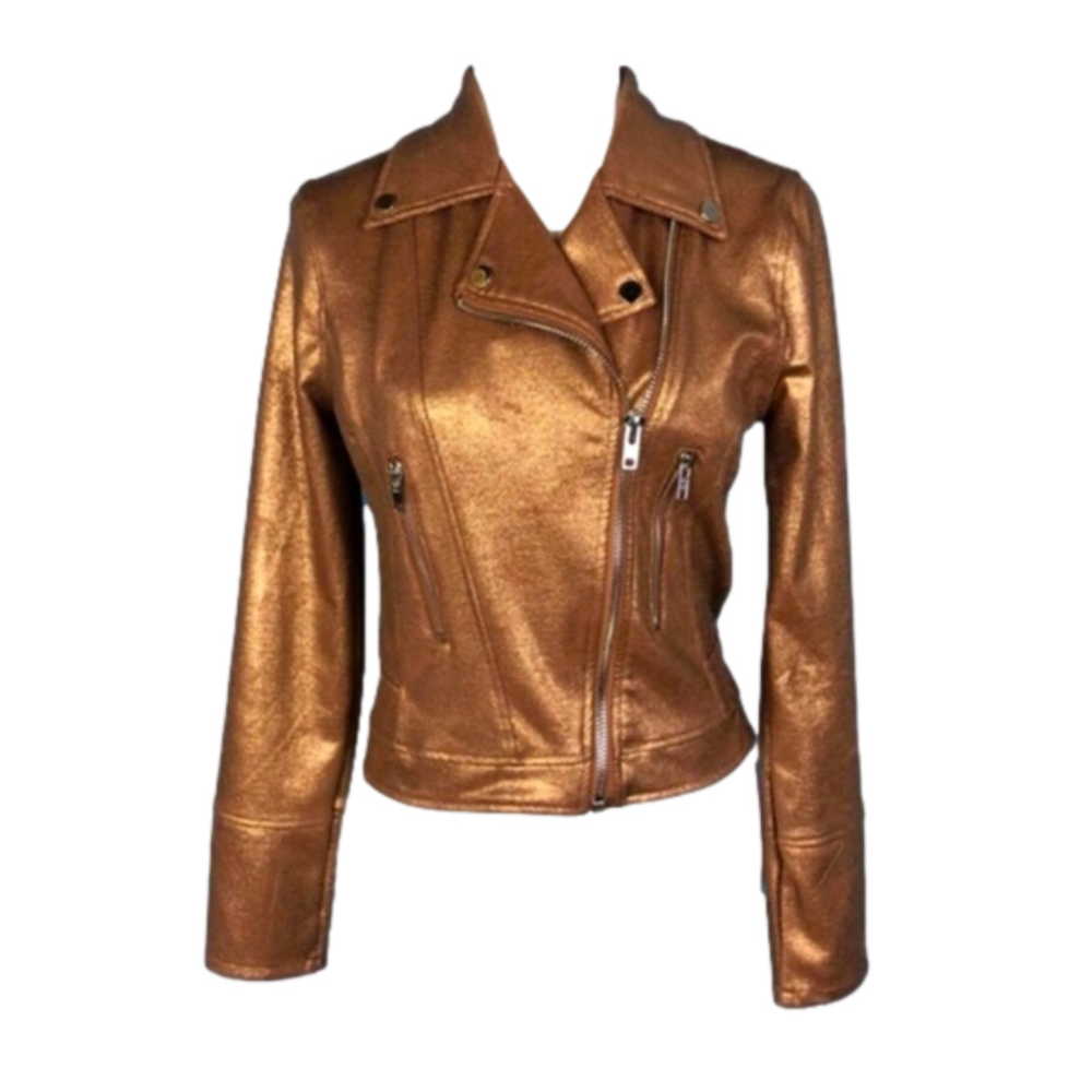 Chocolate USA gold moto jacket